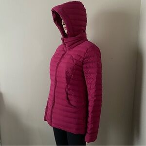 lululemon down pomegranate Hooded Puffer Jacket, women’s 8